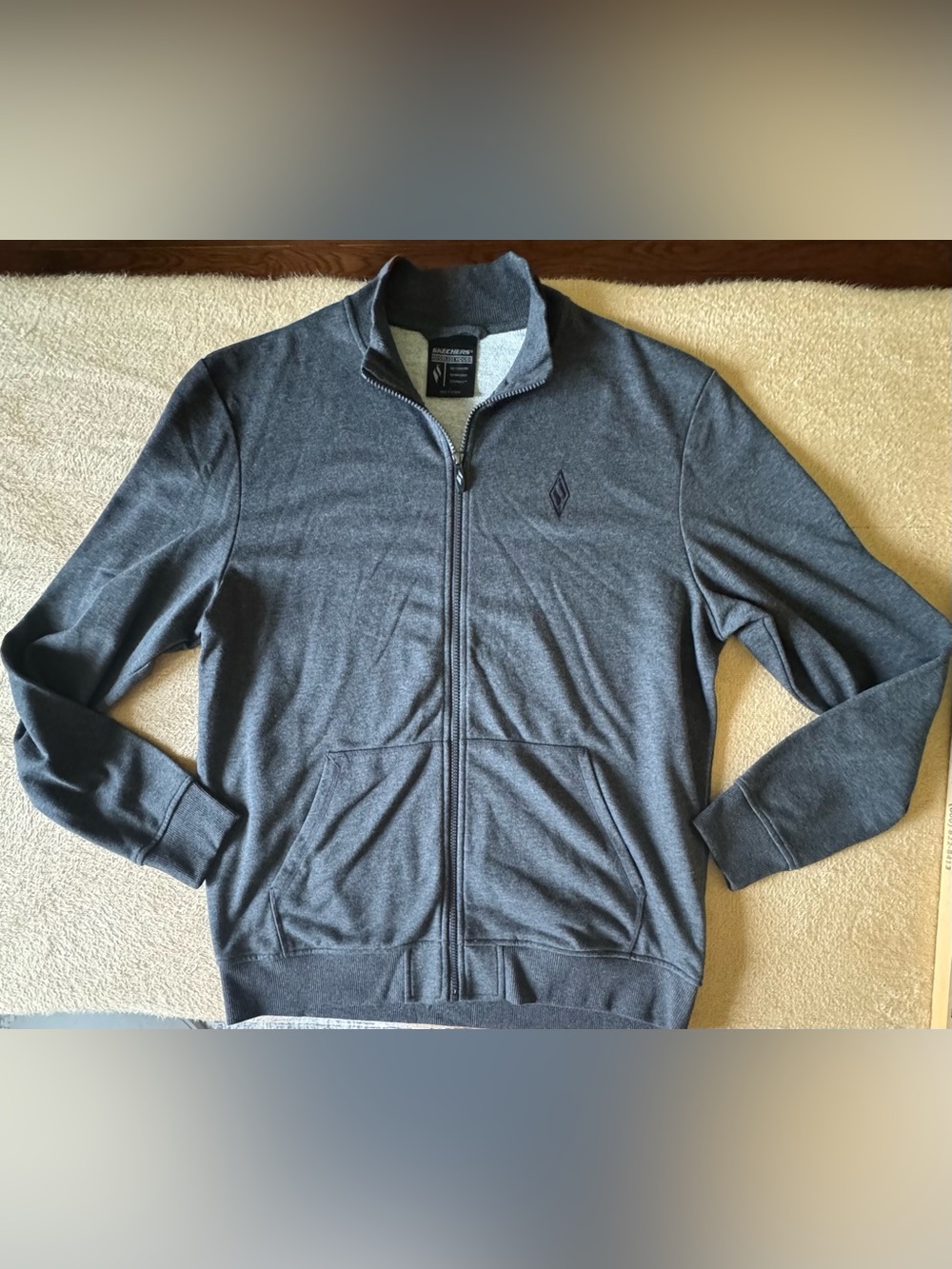 Skechers Men’s Charcoal Full-Zip Knit Jacket